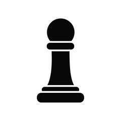 Black Pawn Chess Piece glyph icon