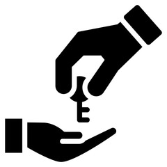 Ownership solid icon vector design 