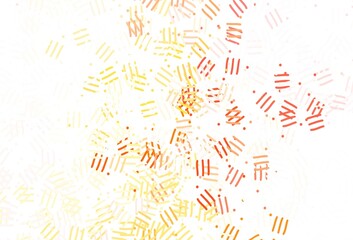 Light Red, Yellow vector pattern with sharp lines, dots.