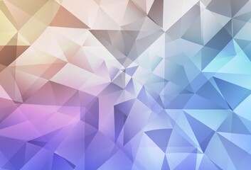 Obraz premium Light Blue, Yellow vector polygonal template.