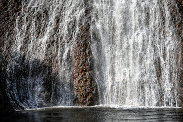 Waterfall on Agrio river, Patagonia, Neuqen. Land of dinosaurs. Provincial Park of Copahue.