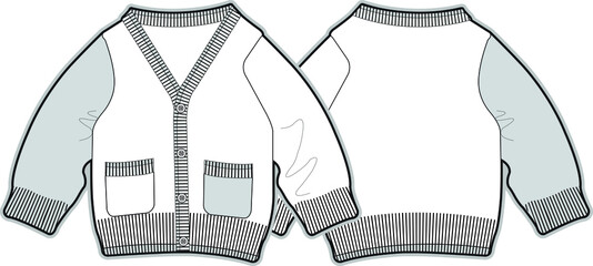 sweater vector flat illustration for little kids