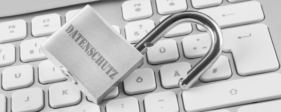 Datenschutz PC Keyboard und Schloss