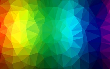 Obraz premium Dark Multicolor, Rainbow vector abstract polygonal layout.