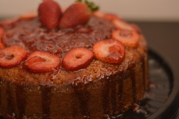 chocolate cake with strawberry