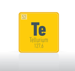 Tellurium periodic table single element. 
