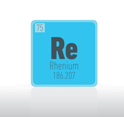 Rhenium periodic table single element. 