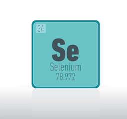 Selenium periodic table single element. 