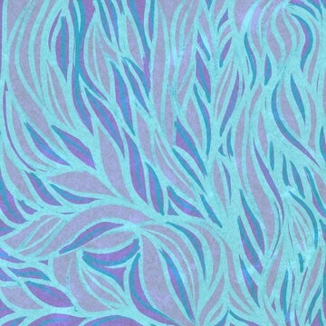 Sfondo azzurro turchese floreale quadrato texture foglie
