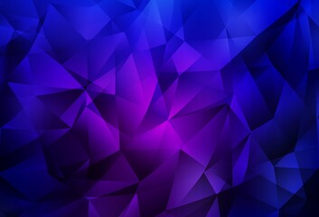 Obraz premium Dark Purple, Pink vector triangle mosaic texture.