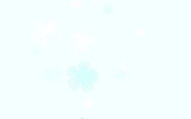 Light Blue, Green vector natural artwork with flowers.