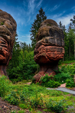 Kelchstones natural monument near Oybin, Germany.