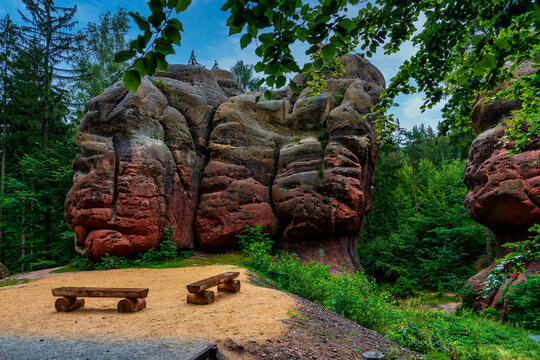 Kelchstones natural monument near Oybin, Germany.