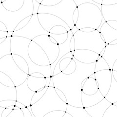 Seamless abstract background with circles and dots at their intersection