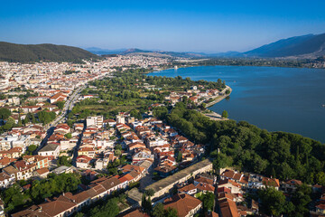 Naklejka premium Ioannina Aerial view of city, Greece drone photo