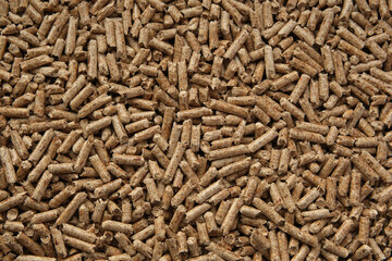 Wood pellets texture. Pellets made from compressed wood and used as natural cat litter....