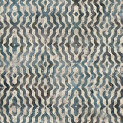 Chic formal grungy geometric shapes texture seamless pattern. High quality illustration. Strange abstract geo design in a trendy posh exotic style. Grainy fabric texture overlay.