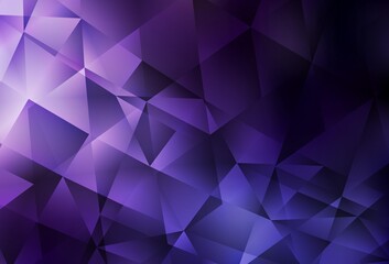 Obraz premium Dark Purple vector polygon abstract backdrop.
