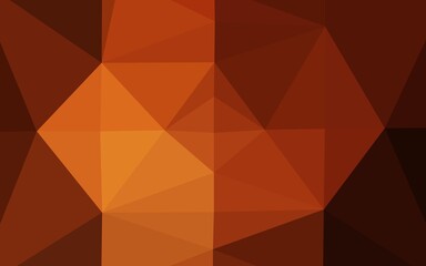 Dark Red, Yellow vector polygonal background.