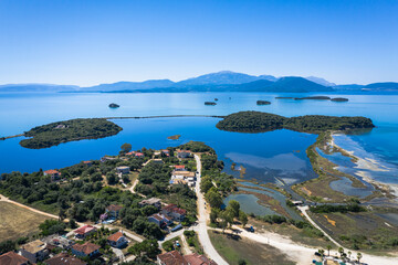 Koronisia village, Arta region, Greece in the National Park of Amvrakikos Wetlands