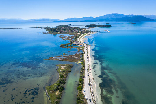 Koronisia village, Arta region, Greece in the National Park of Amvrakikos Wetlands