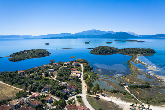Koronisia village, Arta region, Greece in the National Park of Amvrakikos Wetlands