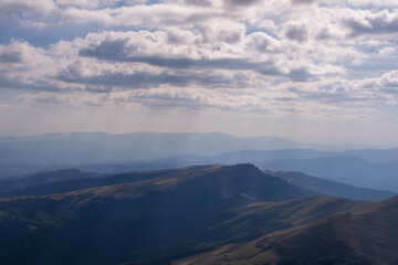 Impressive view from a Midzor mountain peak summit, the highest peak of Old mountain,2169 meters above sea level, and a view to surrounding peaks and highlands at summer
Old Mountain in Serbia, Europe