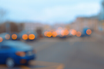 blurred city street view, bokeh