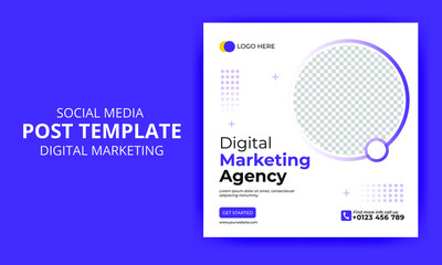 Social Media Template Post Design For Digital Marketing
