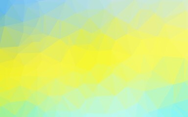 Light Green, Yellow vector blurry triangle pattern.