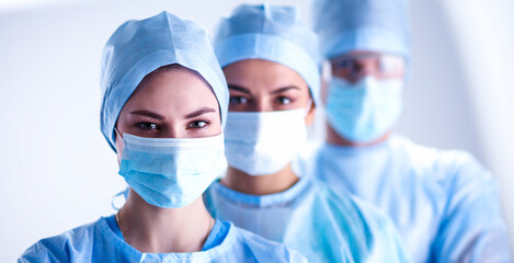 Team surgeon at work in operating room