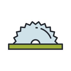 Saw icon vector Illustration on the white background.