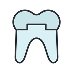 Dental floss icon on white background. Vector illustration.