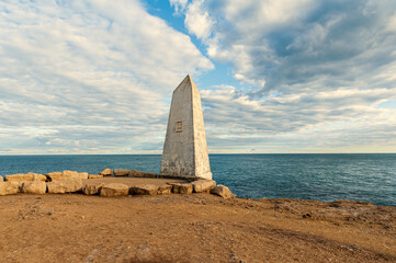 The Trinity House Obelisk or the Trinity House Landmark, located at Portland Bill, on the Isle of...