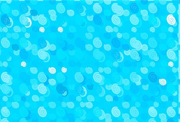 Light BLUE vector background with curved circles.