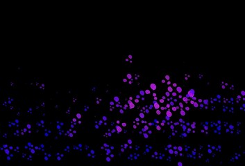 Dark Pink, Blue vector background with bubble shapes.