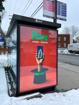 Publicit&eacute; pour  le fournisseur de t&eacute;l&eacute;phonie mobile Fizz