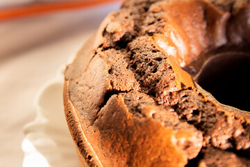 Delicious fresh chocolate cake.