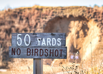 No Birdshot Sign at Shooting Range