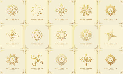 a collection of classic style luxury logo ornament