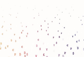 Light Pink, Yellow vector layout with banking symbols.