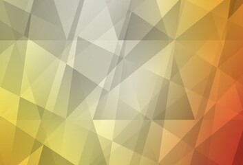 Light Red, Yellow vector abstract mosaic pattern.