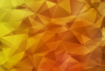 Light Orange vector polygonal pattern.