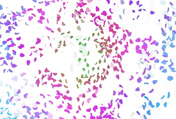 Fototapeta premium Light multicolor, rainbow vector texture with random forms.