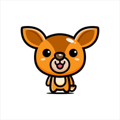 cute mouse deer character vector design