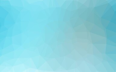 Light BLUE vector shining triangular background.