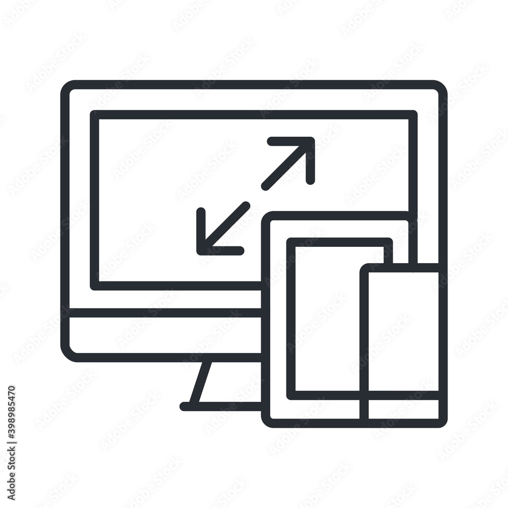 Poster responsive web design icon. computer, tablet and smartphone screen.
