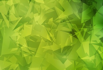 Light Green, Yellow vector pattern with random polygonals.