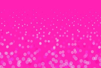 Light Purple, Pink vector background with bubbles.