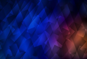 Dark Blue, Red vector background in polygonal style.